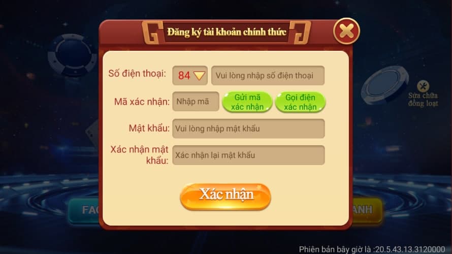 Tặng tiền trải nghiệm CF68 đăng ký tài khoản CF68