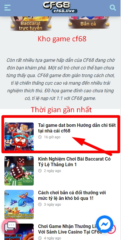 CHƯƠNG TRÌNH ĐÀO CODE HÀNG NGÀY TẠI CF68 & QUY ĐỊNH NHẬN CODE Bài viết mới nhất ngày 08-11-2021