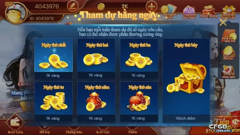 diem danh nhan qua cf-Chi tiết khuyến mãi Cf68 diem danh nhan qua cf cực khủng