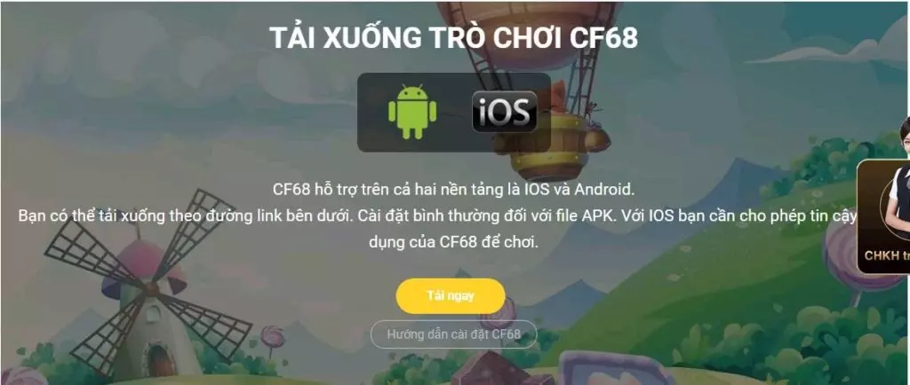 CF68 app có gì hấp dẫn người chơi? giao diên tải cf68 app tài cf68.io