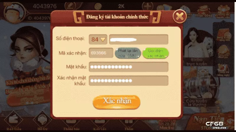cf68 vin - Thông tin khuyến mãi, ưu đãi hấp dẫn Cách đăng ký tài khoản chính thức tại cf68 vin