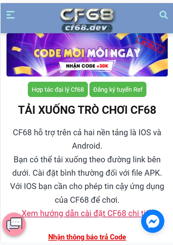 Thông tin liên hệ CF68.DEV - Website chính thức nhà cái CF68 CF68.DEV là website chính thức của nhà cái CF68