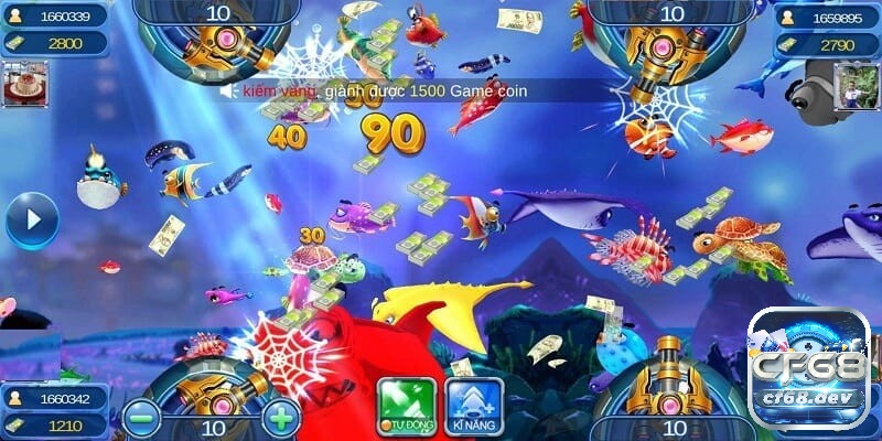 Lựa chọ các các loài cá và vũ khí trong game để tiêu diệt mục tiêu hiệu quả