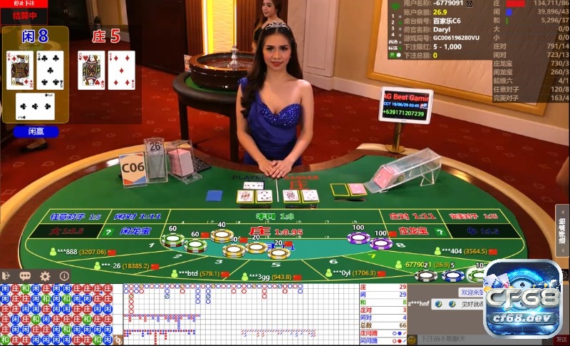 Live Baccarat dưới sự phục vụ của các cô nàng Dealer vô cùng xinh đẹp