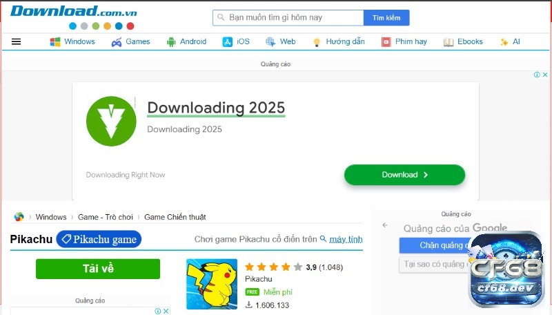 Hướng dẫn cách tải game Pikachu PC hoàn toàn miễn phí cực kì nhanh chóng