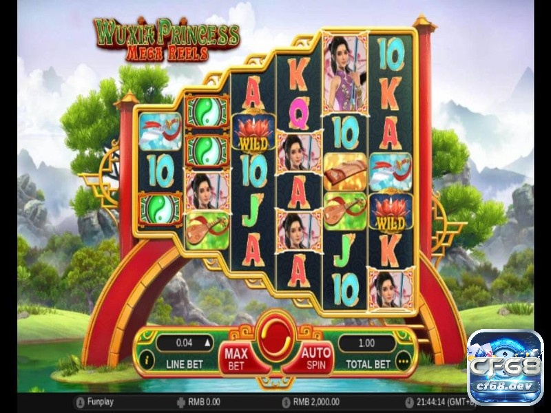 Game Wuxia Princess Mega Reels gây ấn tượng mạnh với phong cách võ hiệp độc đáo, cơ chế quay hiện đại và tính năng phong phú.